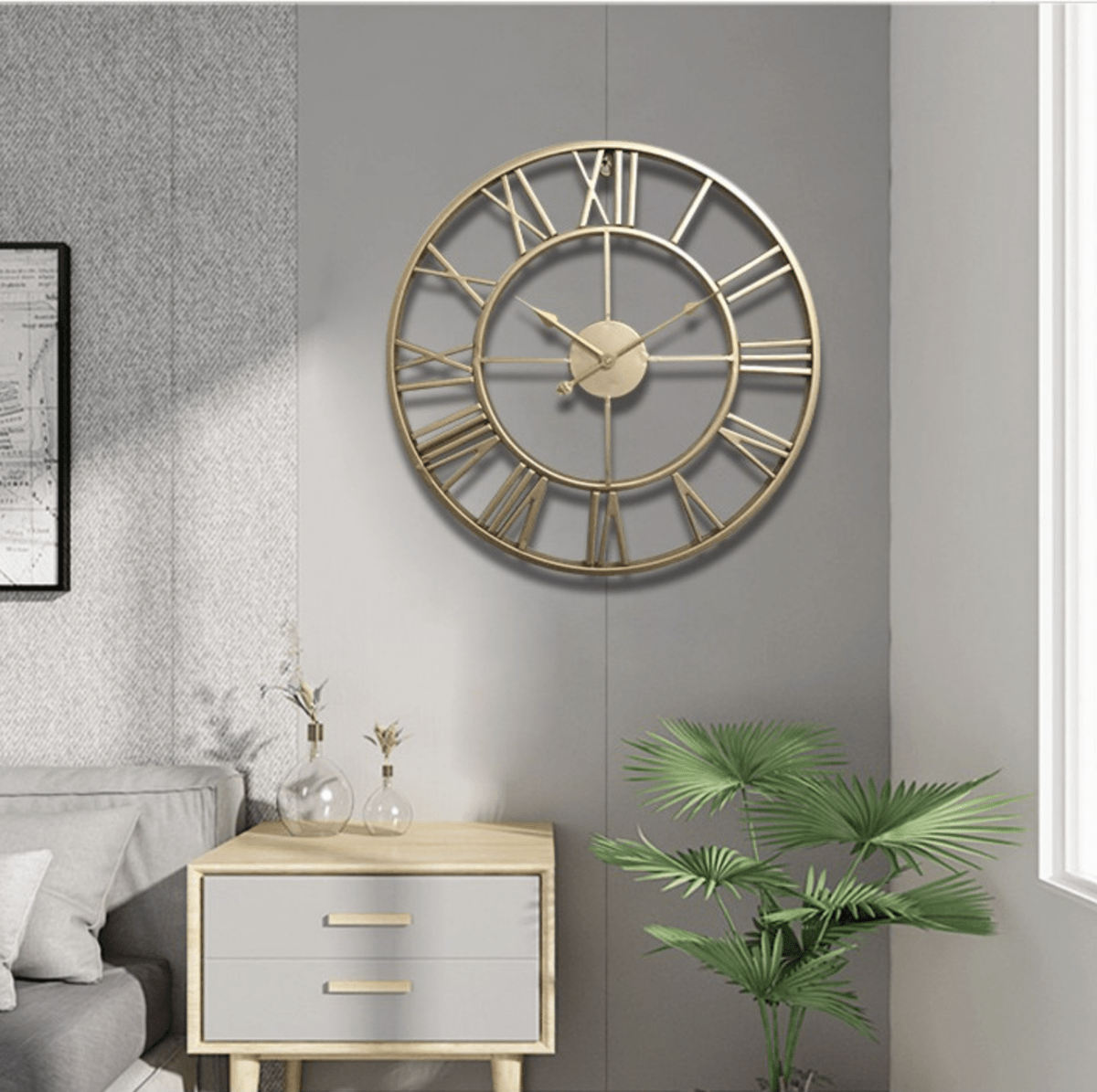 TIMEMESH – Zegar ścienny szkieletowy z cichym mechanizmem bez tykania 2