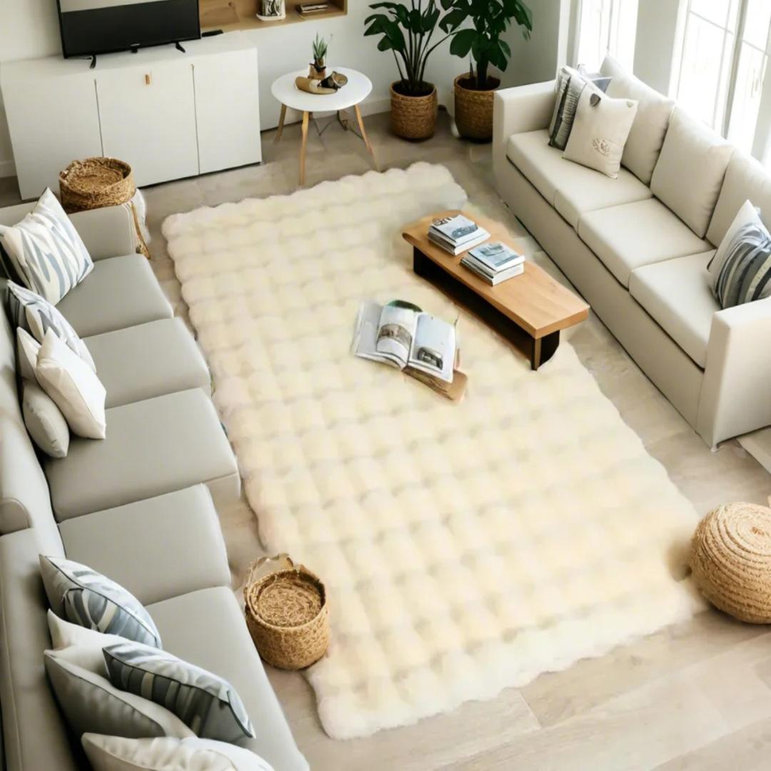 Dywanik – wzór w kropki – antypoślizgowy – miękki – ciepły kołnierz