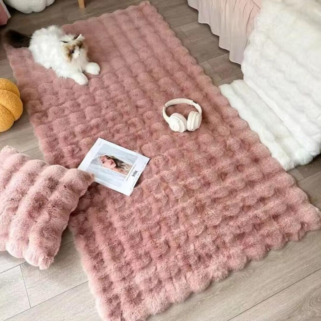 Dywanik – wzór w kropki – antypoślizgowy – miękki – ciepły kołnierz