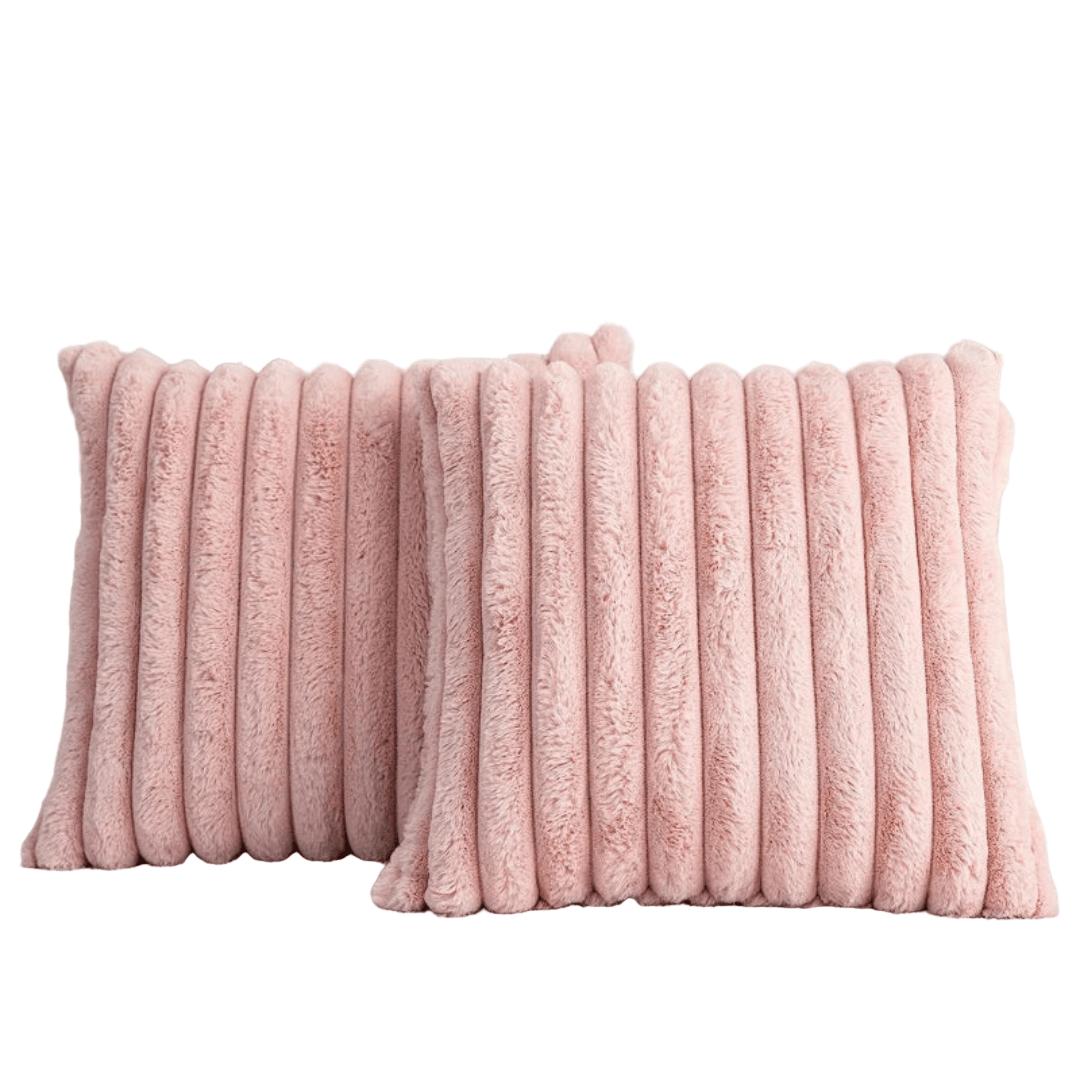 Ozdobna poszewka na poduszkę – kwadratowa – 45 cm x 45 cm – w paski – miękka