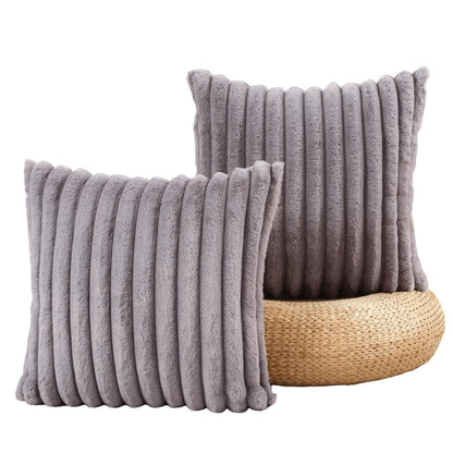 Ozdobna poszewka na poduszkę – kwadratowa – 45 cm x 45 cm – w paski – miękka