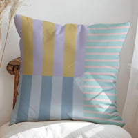Poszewka na poduszkę – wzór w paski – 45 cm x 45 cm – zróżnicowana paleta kolorów