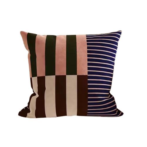 Poszewka na poduszkę – wzór w paski – 45 cm x 45 cm – zróżnicowana paleta kolorów