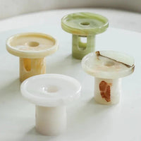 Świecznik - marmur - świeczniki stołowe - pojemnik na wosk