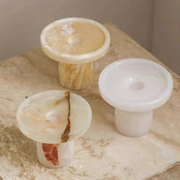 Świecznik - marmur - świeczniki stołowe - pojemnik na wosk