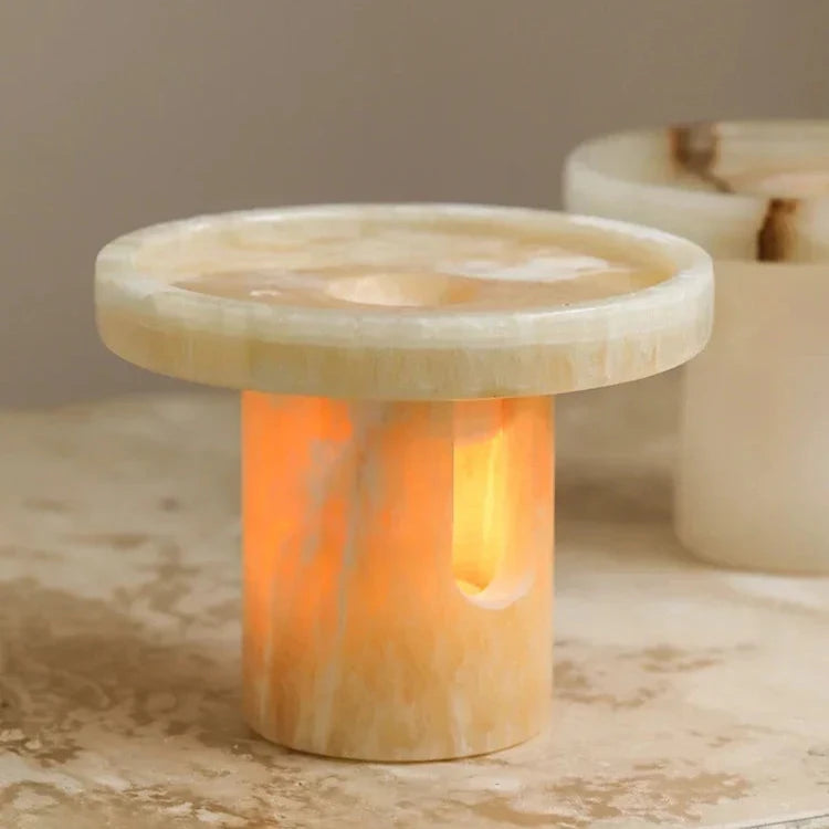 Świecznik - marmur - świeczniki stołowe - pojemnik na wosk