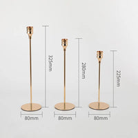 Świecznik - zestaw 3 sztuk - 2 kolory - świece stołowe - nastrojowe