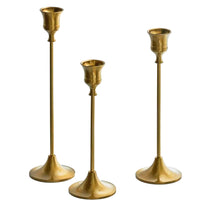 Świecznik - Świeczniki stołowe - Klimatyczny - zestaw 3 sztuk o różnych wysokościach