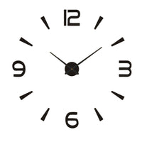 Zegar ścienny – Cichy mechanizm – Zasilanie bateryjne – Samoprzylepne litery