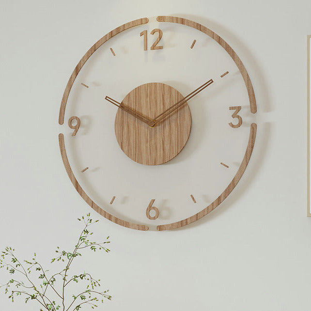 Designerski drewniany zegar ścienny 0